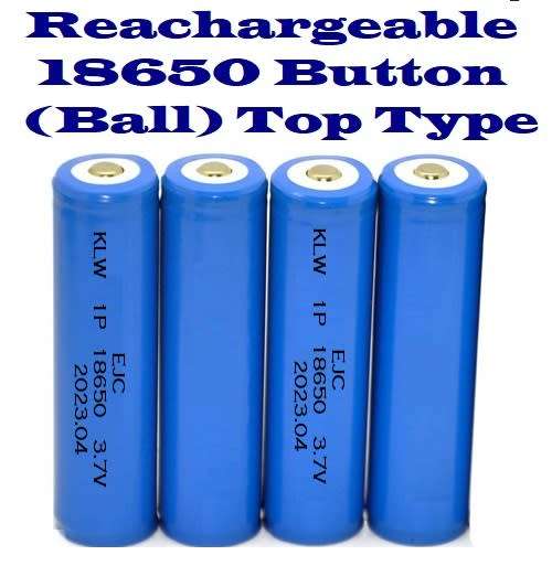 18650 Rechargeable 3.7V Batteries Button / Ball Top Versions. Royal Blue Colour. Collections Allowed