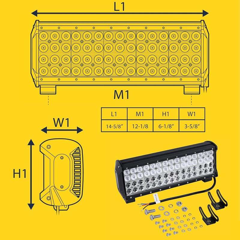 Quad Row Heavy Duty LED Light Bar with Multi Beam Technology Brand new. Collections Are Allowed.