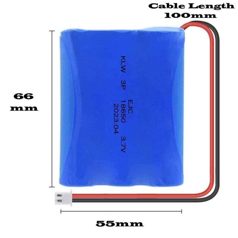 Rechargeable 18650 Battery Triple Pack 3.7V 3Cells. With Or Without JST XH Plug. Collections Allowed