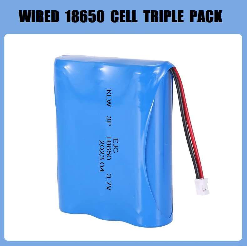 Rechargeable 18650 Battery Triple Pack 3.7V 3Cells. With Or Without JST XH Plug. Collections Allowed