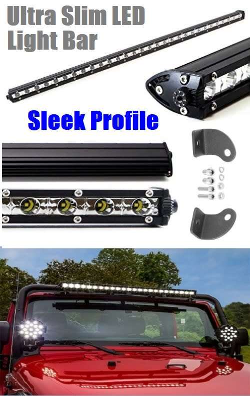 Very Slim LED Light Bar 64cm Single Row Design 9~60V DC 72W Cool White. Collections Are Allowed.