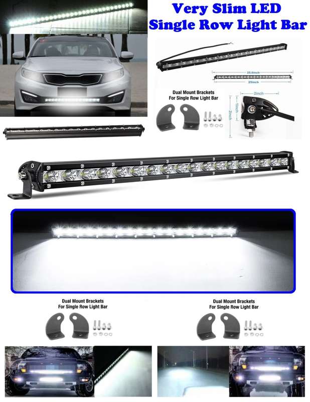 Very Slim LED Light Bar 64cm Single Row Design 9~60V DC 72W Cool White. Collections Are Allowed.