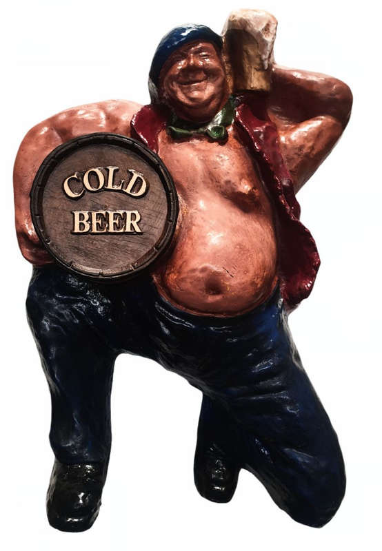 Giant Barrel Man Wall Mounted Pub/Bar Decor. COLD BEER. Brand New Products. Collections Are Allowed.