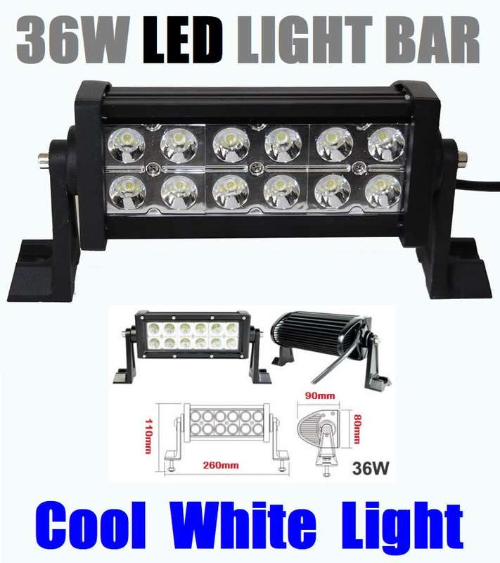 Limited Offer on 36W LED 3D Lens Light Bar with Cool White Spot Beam 10V~32V DC. Collections Allowed