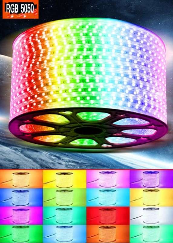 100m MultiColour LED RGB Strip Rope Light 220V Complete With Remote Control Kit. Collections Allowed