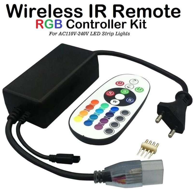100m MultiColour LED RGB Strip Rope Light 220V Complete With Remote Control Kit. Collections Allowed