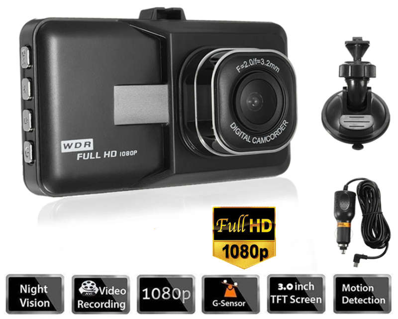 Vehicle Dash Cam Blackbox DVR with WDR Full HD 1080 plus Exciting Features. Collections Are Allowed.
