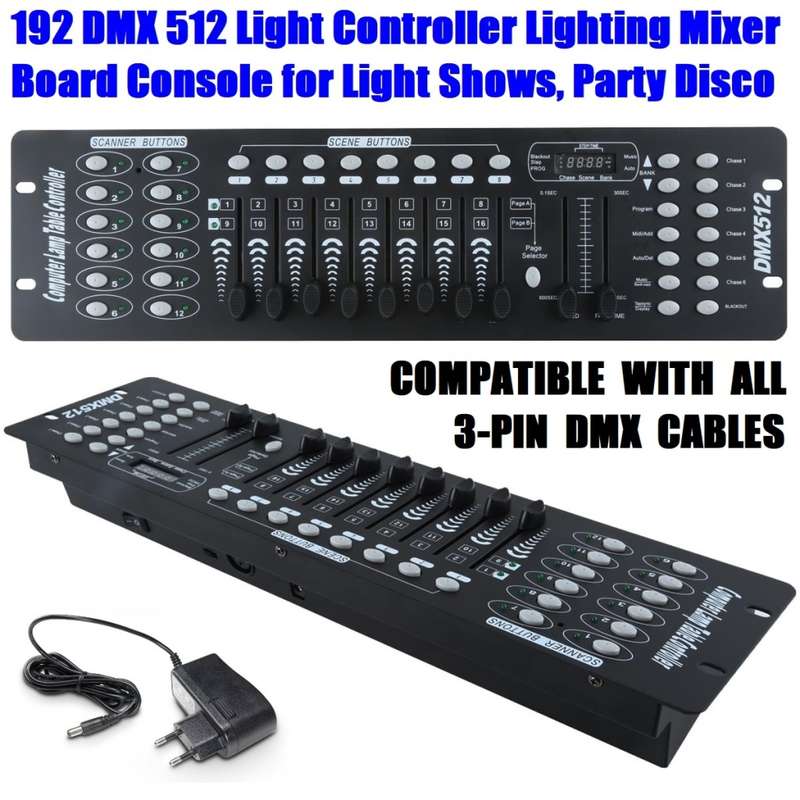 DMX512 Controller 192 Channels DMX Light Effects Console for DJs, Disco. Collections Allowed.