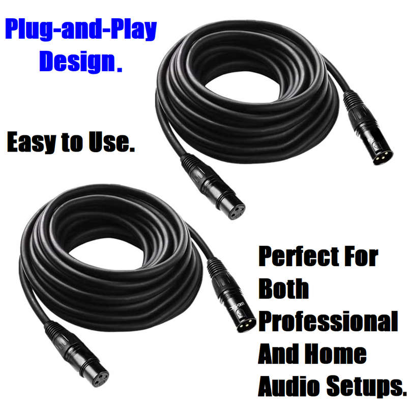 DMX512 Cable 3-Pin 10metres XLR Male Female for Audio, Sound, Visual Equipment. Collections Allowed.
