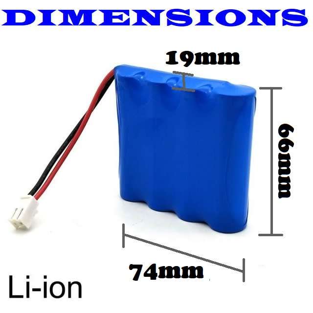 Rechargeable 18650 Battery Pack 3.7V 4-Cells [4P] With JST-XH 2.54mm 2Pin Plug. Collections Allowed.