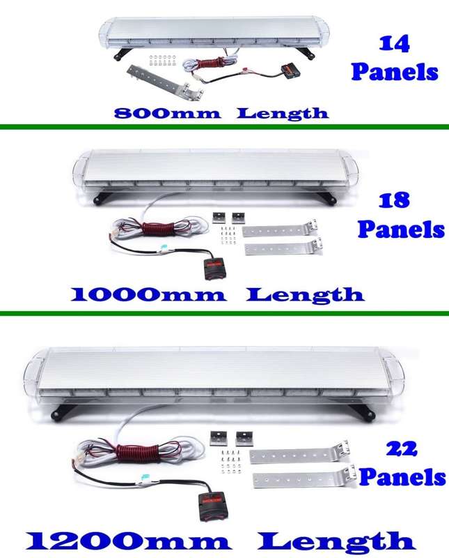 Green COB LED Vehicle Roof Top Flash Strobe Light Bar. Collections Allowed.