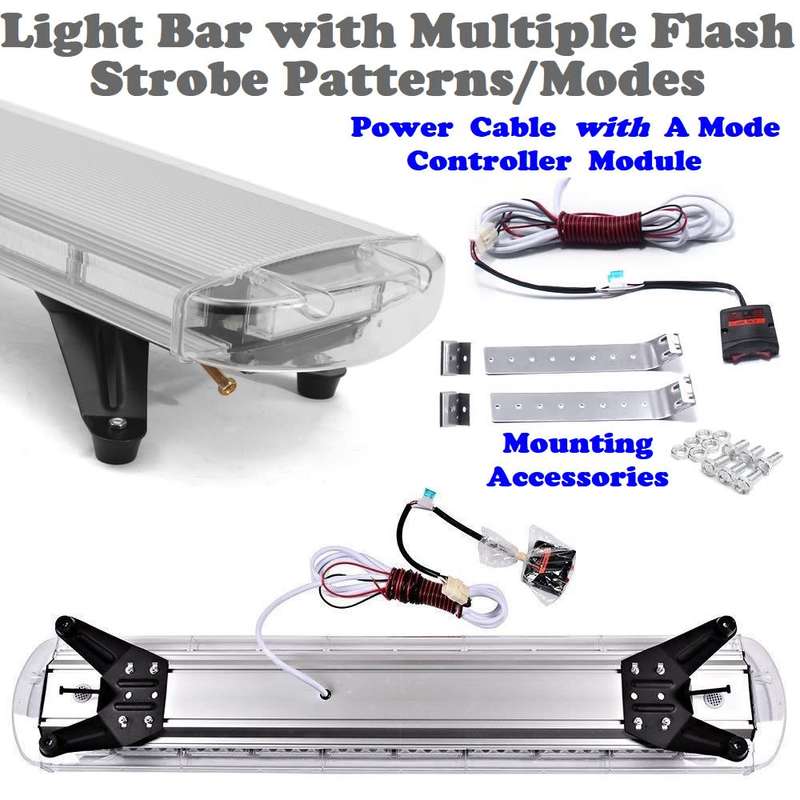 Green COB LED Vehicle Roof Top Flash Strobe Light Bar. Collections Allowed.