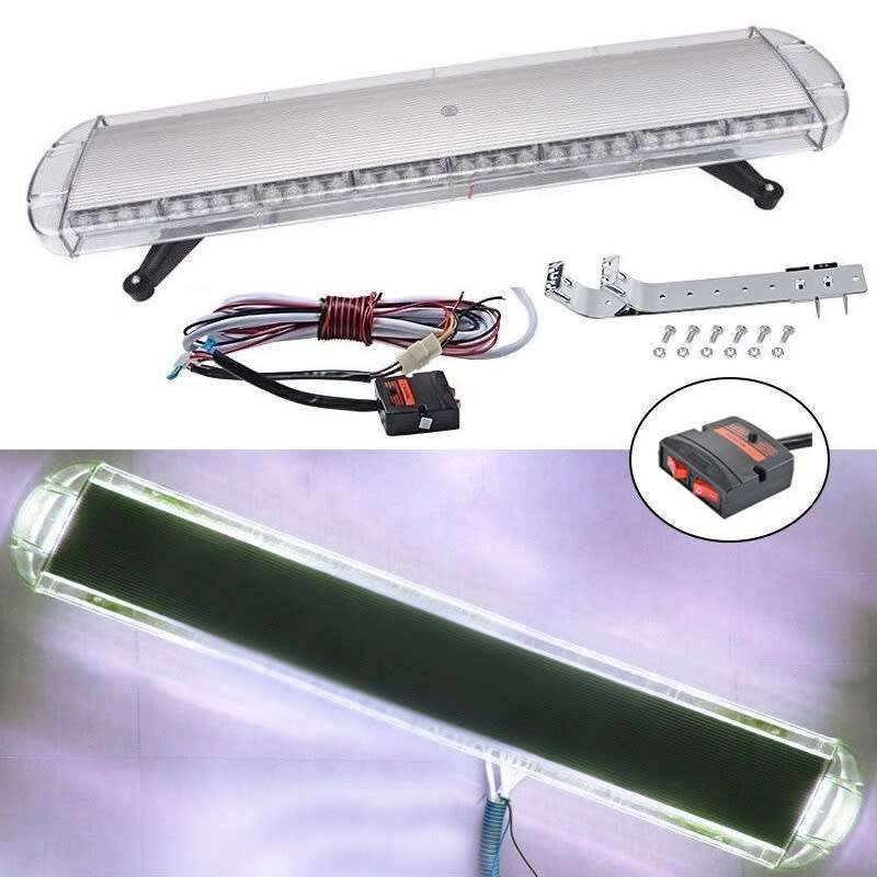 Security Vehicle Roof Top Emergency Warning Flash Strobe Light Bar. Cool White. Collections Allowed.