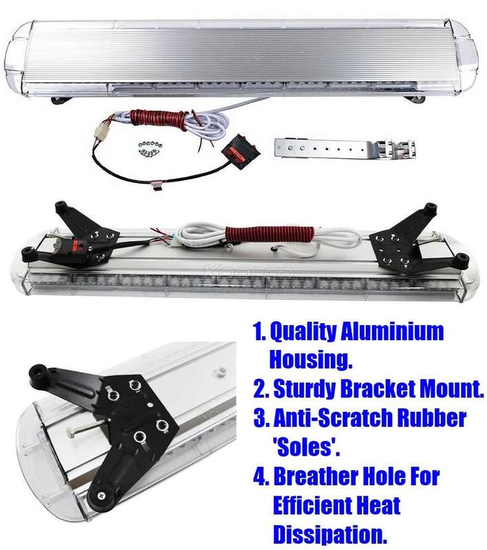 Security Vehicle Roof Top Emergency Warning Flash Strobe Light Bar. Cool White. Collections Allowed.