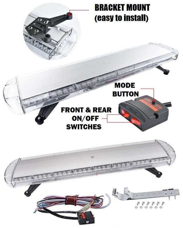 Security Vehicle Roof Top Emergency Warning Flash Strobe Light Bar. Cool White. Collections Allowed.