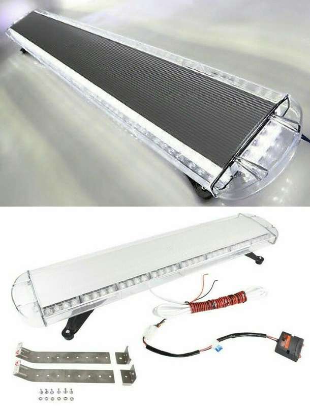 Security Vehicle Roof Top Emergency Warning Flash Strobe Light Bar. Cool White. Collections Allowed.