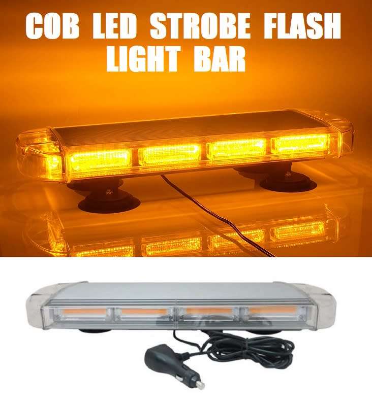 Car Roof Top Amber COB LED Flash Strobe Emergency Hazard Warning Light Bar. Collections Are Allowed.