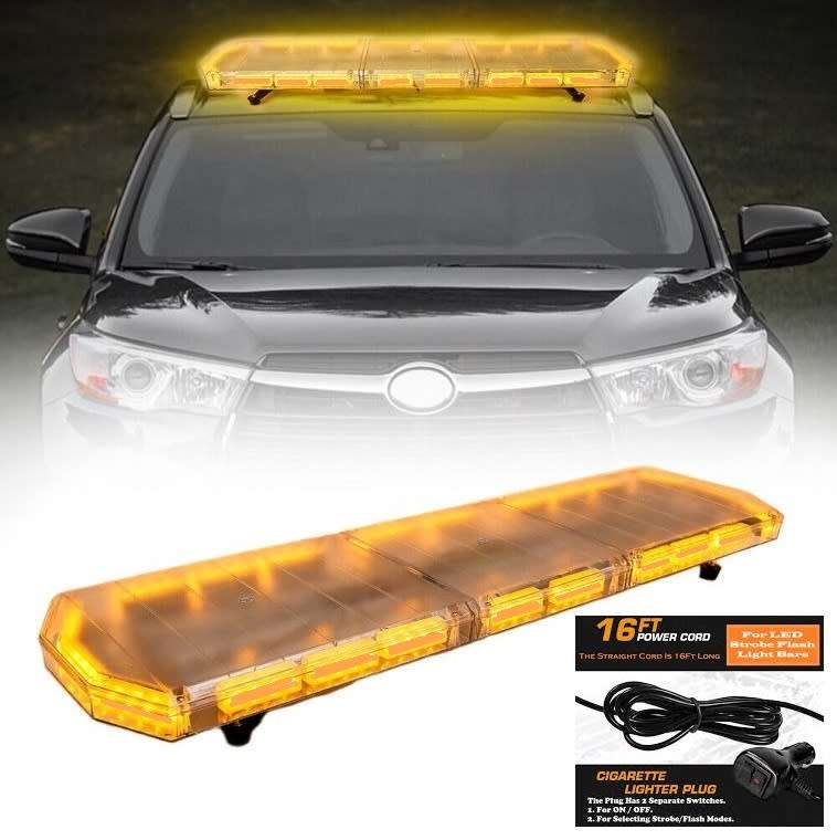 Construction Vehicle LED Flash Strobe Roof Top Amber Light Bar. Magnetic Mount. Collections Allowed.