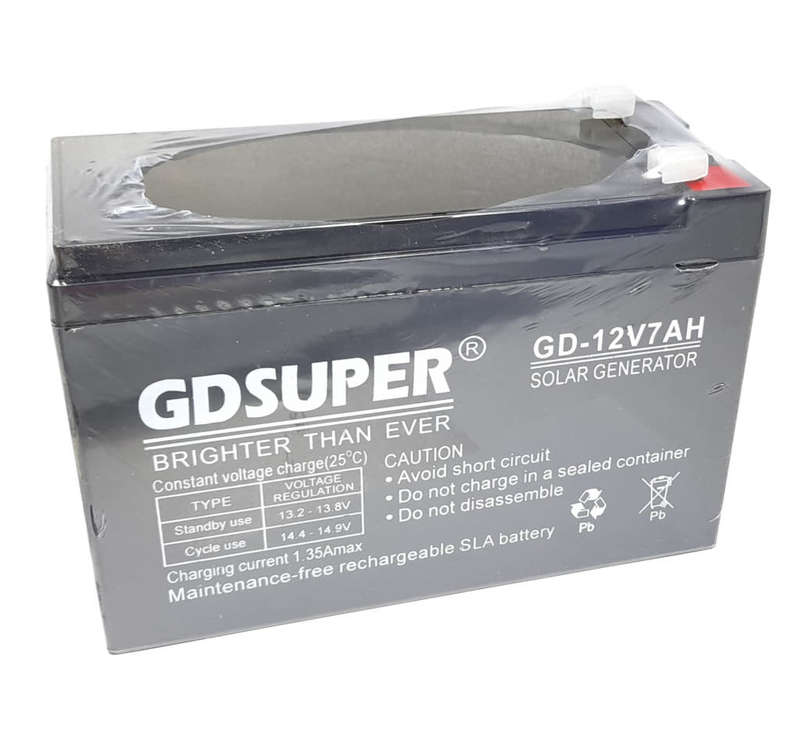 12V 7Ah Brand New Maintenance Free Rechargeable Battery. GDSUPER. Collections Are Allowed.