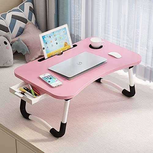 Laptop Table Stand. Ergonomic Design Foldable, Portable, Durable, Drawer/Shelf. Collections Allowed.