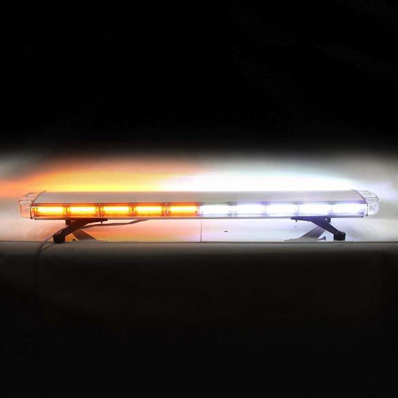 White and Amber COB LED Vehicle Roof Top Strobe Flash Hazard Warning Light Bar. Collections Allowed.