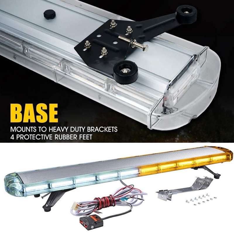 White and Amber COB LED Vehicle Roof Top Strobe Flash Hazard Warning Light Bar. Collections Allowed.