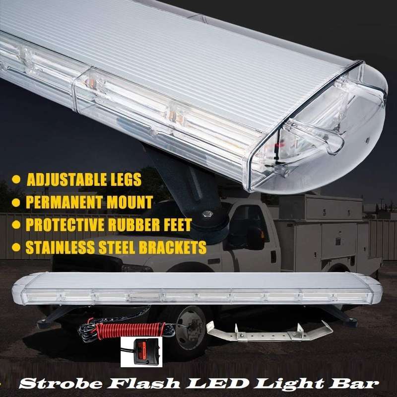 White and Amber COB LED Vehicle Roof Top Strobe Flash Hazard Warning Light Bar. Collections Allowed.