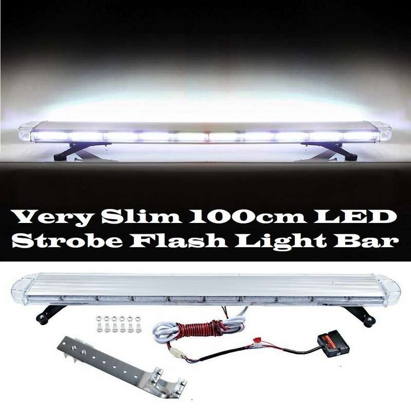Cool White Light Vehicle Roof Top Strobe Flash Light Bar. Slim COB LED Design. Collections Allowed.