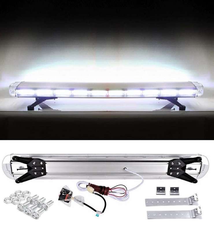 Cool White Light Vehicle Roof Top Strobe Flash Light Bar. Slim COB LED Design. Collections Allowed.