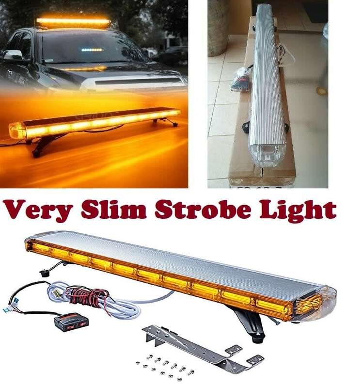 Breakdown Vehicle Roof Top Amber LED Strobe Flash Light Bar. Very Slim Version. Collections Allowed.