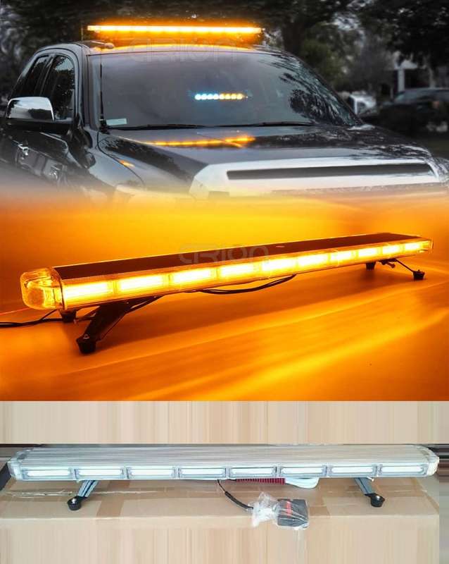 Breakdown Vehicle Roof Top Amber LED Strobe Flash Light Bar. Very Slim Version. Collections Allowed.