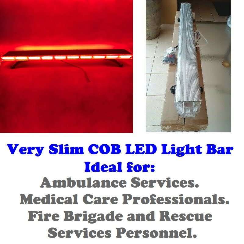 Very Slim Version Vehicle Roof Top LED Strobe Flash Light Bar. Red Light Colour. Collections Allowed