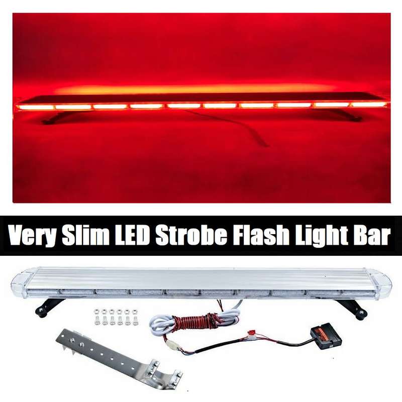 Strobe Flash Vehicle Roof Top COB LED Light Bar. Ultra Slim Design. Red Light. Collections Allowed.