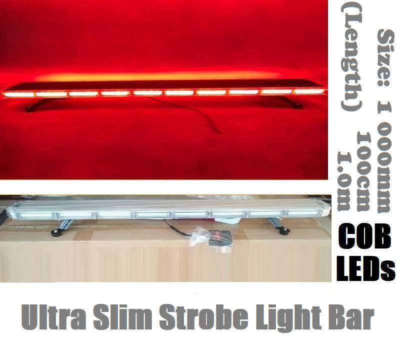 Very Slim Version Vehicle Roof Top LED Strobe Flash Light Bar. Red Light Colour. Collections Allowed