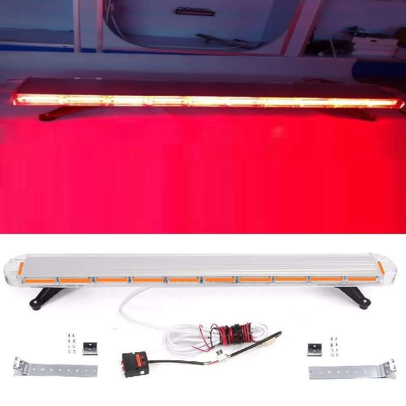Very Slim Version Vehicle Roof Top LED Strobe Flash Light Bar. Red Light Colour. Collections Allowed