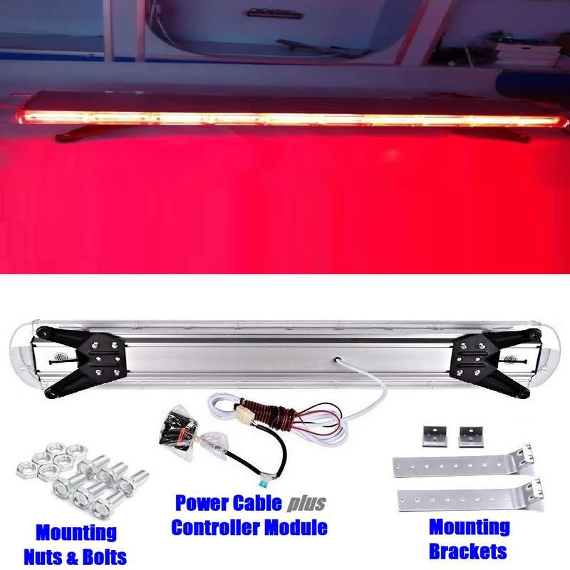 Very Slim Version Vehicle Roof Top LED Strobe Flash Light Bar. Red Light Colour. Collections Allowed