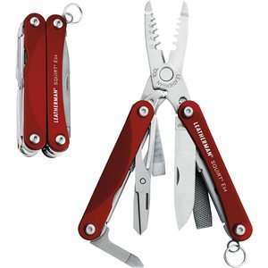 Leatherman Multi Tool Squirt ES4, (Red)