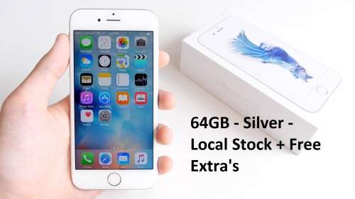 iPhone 6s - 64GB - Silver - With Box - As New Condition with Extra's