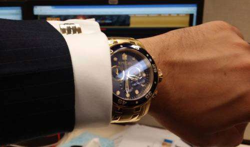 Invicta Men's 0073 Pro Diver Collection Chronograph 18k Gold-Plated Watch with Link Bracelet