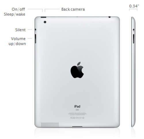 Apple IPad 2 [16GB/White/WIFI/3G] - MC982X A1396 CAMERA FRONT AND BACK