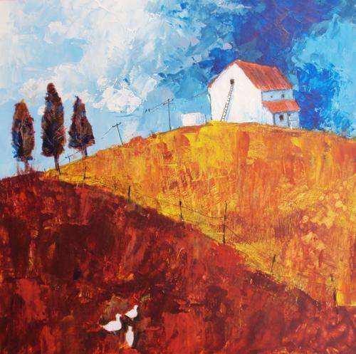 autumn farm scene
