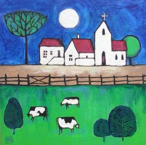 tranquil farm scene