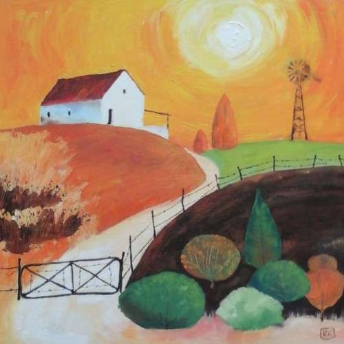 country scene on a warm day