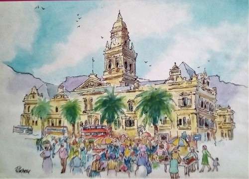 saturday morning market on the grand parade cape town