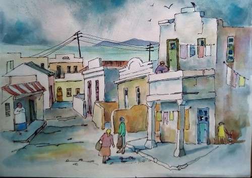 rainy day in the old district six cape town