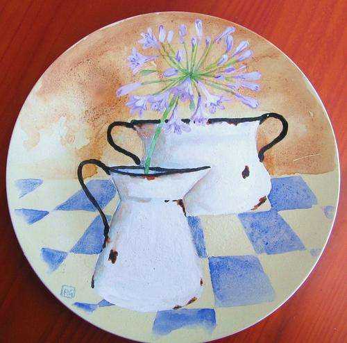 ceramic plate with original painting