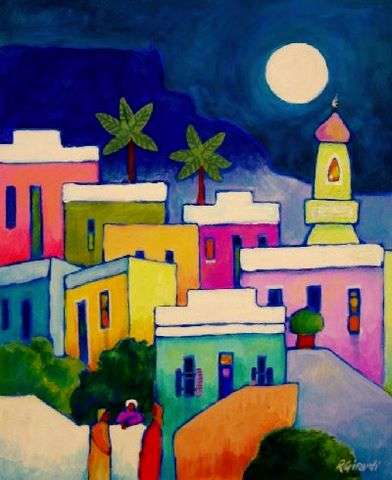 night time in the malay quarter cape town