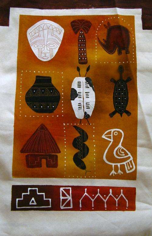 table runners and wall hangings- hand painted