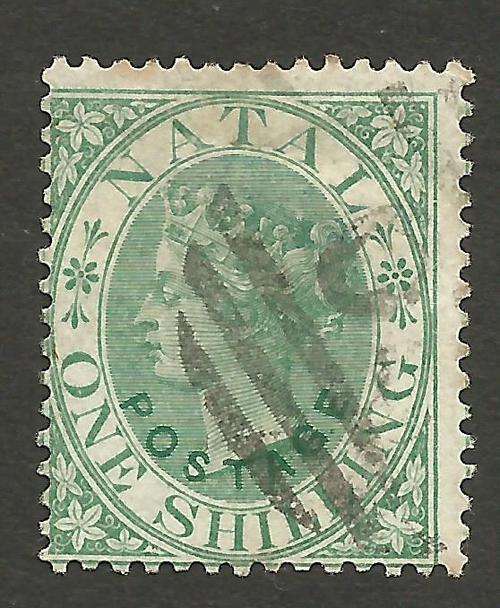 NATAL 1870 WITH GREEN POSTAGE OVERPRINT!!!