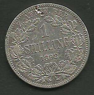 1892 1 SHILLING LOW MINTAGE!!